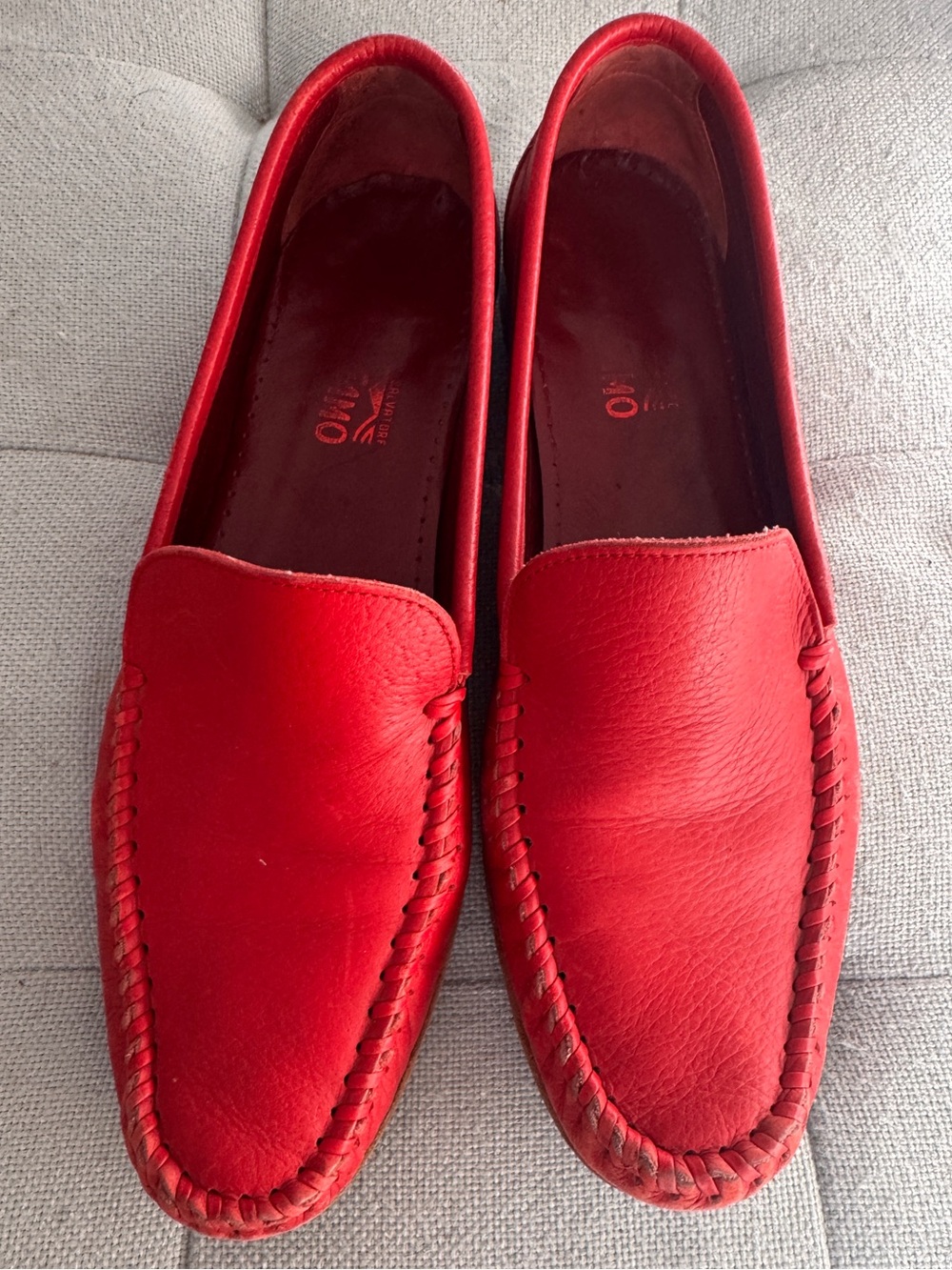 Farragamo Leather Slip-On Moccasin Loafers
